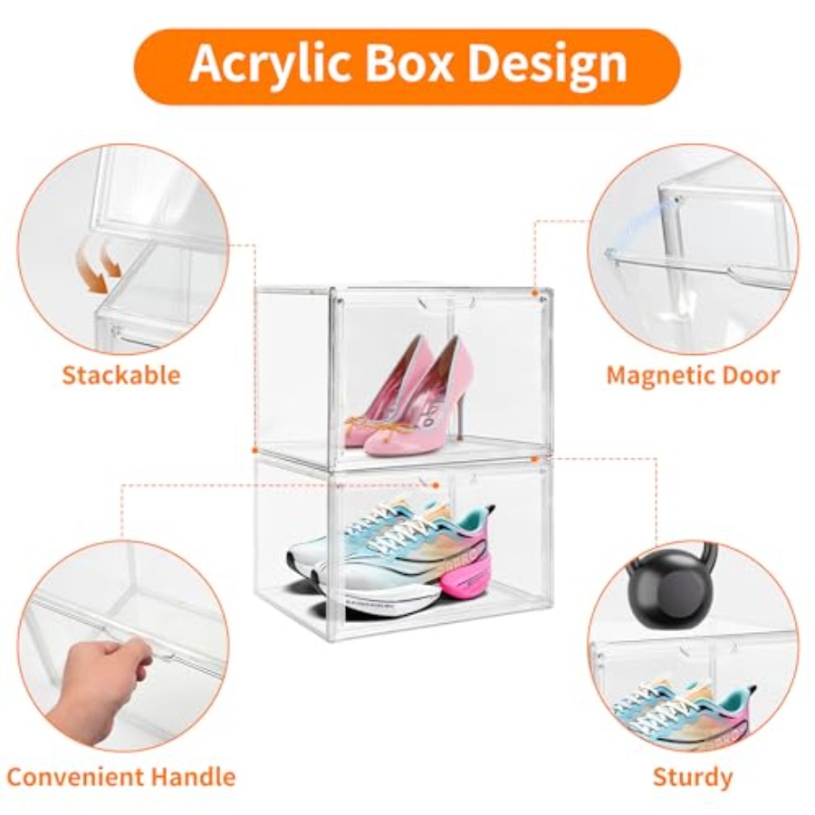 Pack Clear Acrylic Sneaker Sho - đánh giá và giá Shoe Box Display