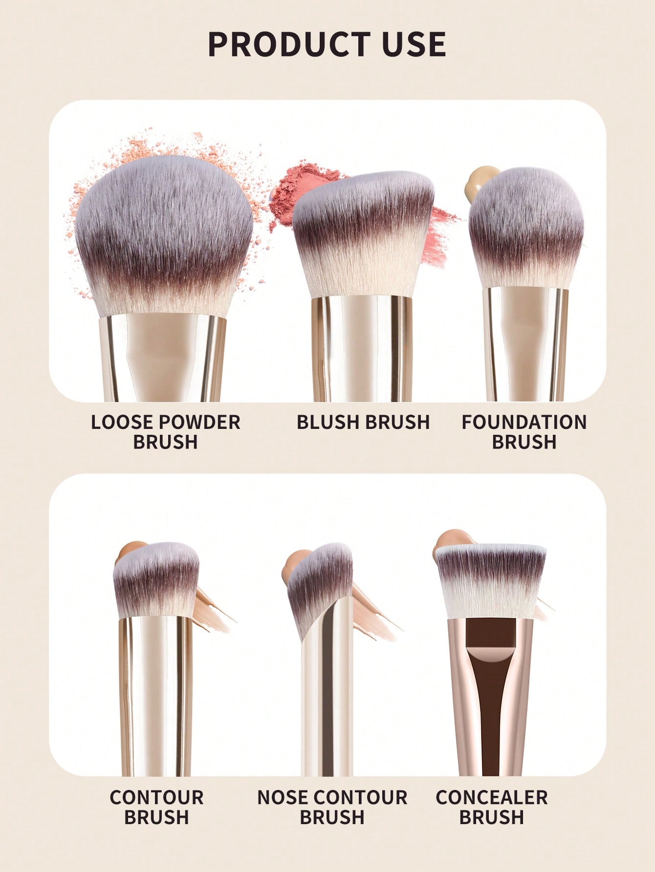 MAANGE 2/4/5pcs Professional M - đánh giá và giá Brush Bristle Set