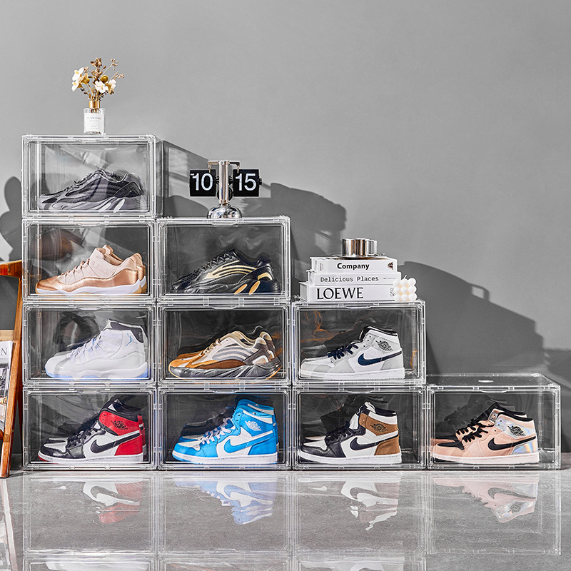 Fully Transparent AJ Shoe Box  - đánh giá và giá Shoe Box Display
