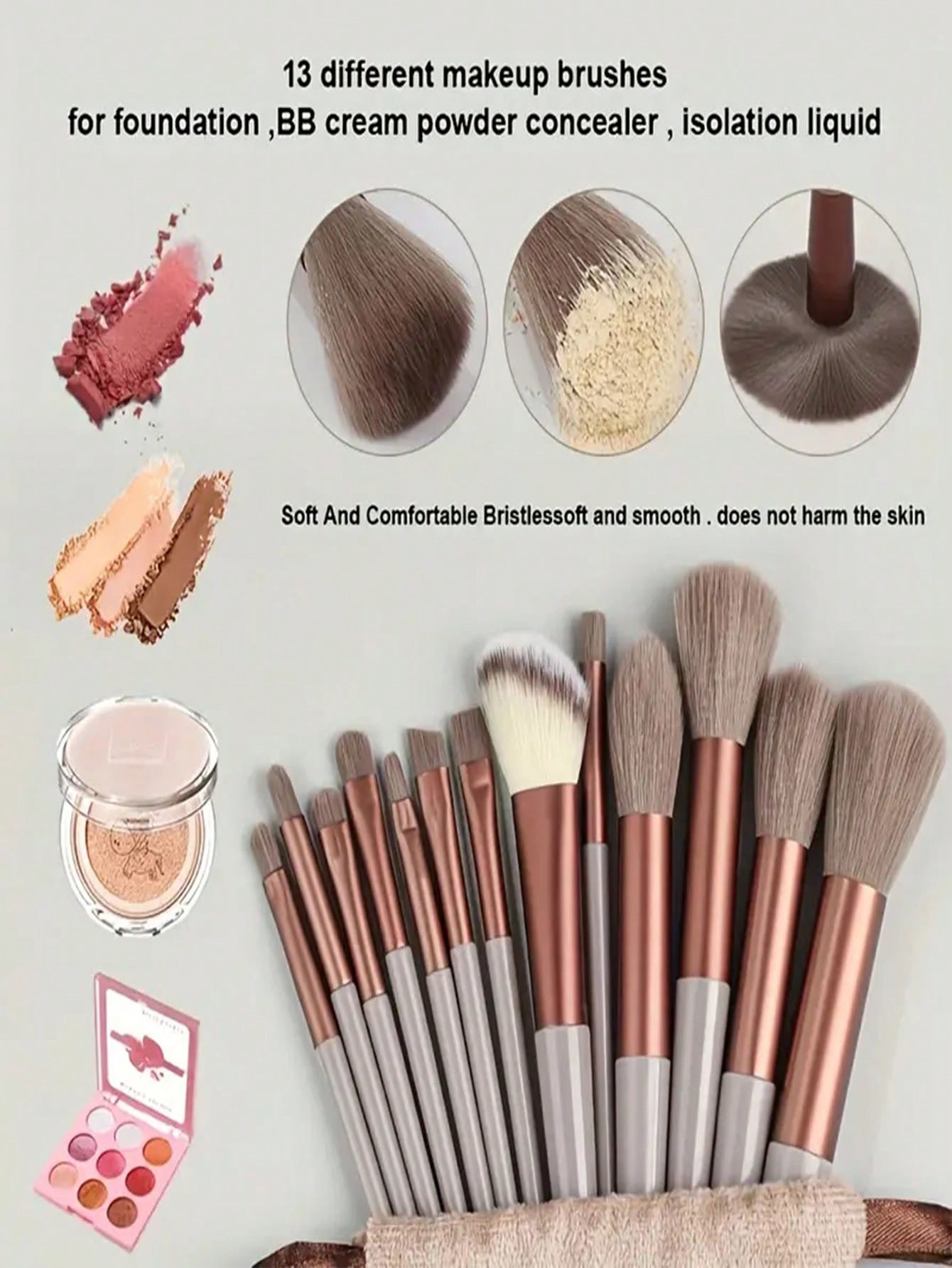 13pcs Professional Makeup Brus - đánh giá và giá Brush Bristle Set