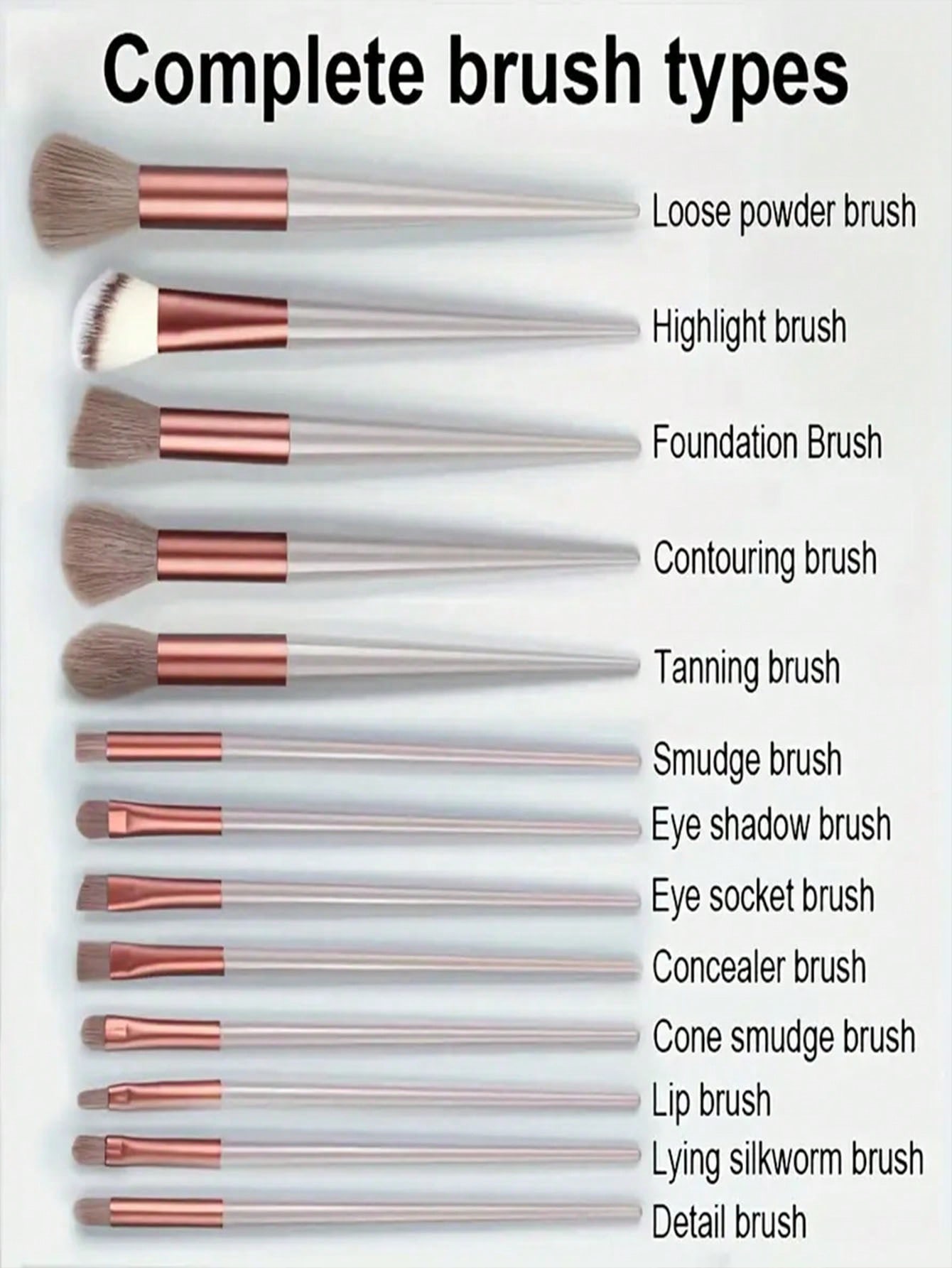 13pcs Professional Makeup Brus - đánh giá và giá Brush Bristle Set