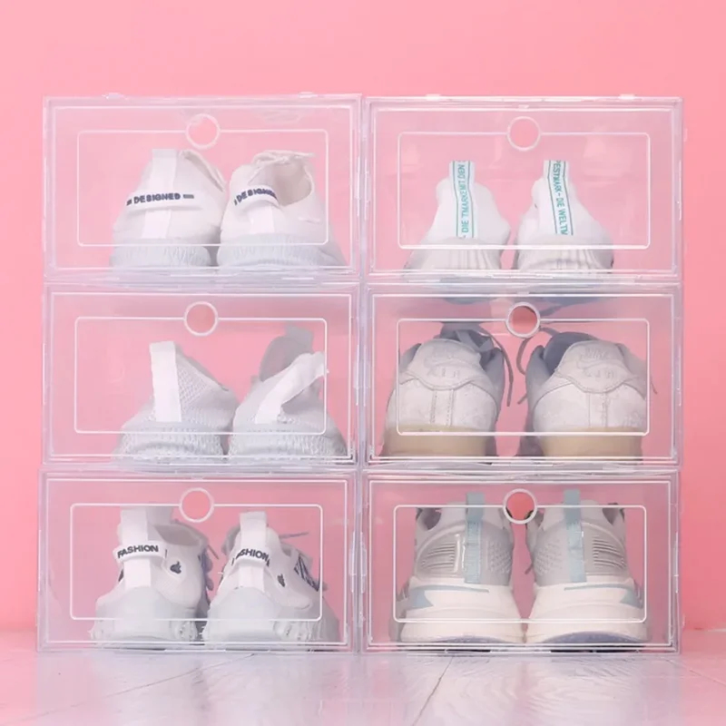 6pcs Transparent Stackable Sho - đánh giá và giá Shoe Box Display