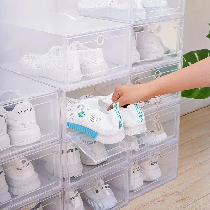 6pcs Transparent Stackable Sho - đánh giá và giá Shoe Box Display