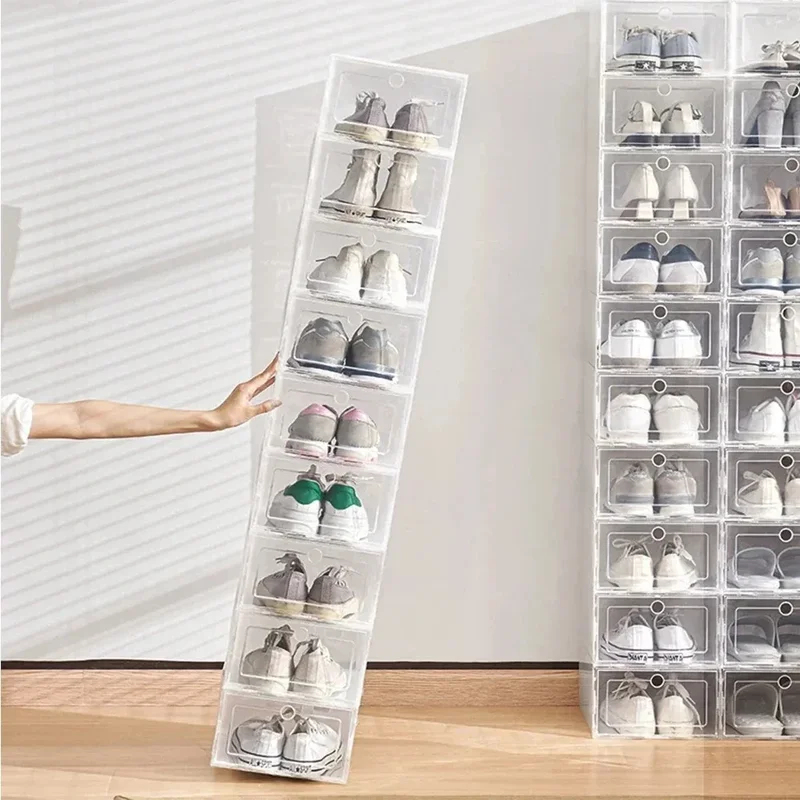 6pcs Transparent Stackable Sho - đánh giá và giá Shoe Box Display