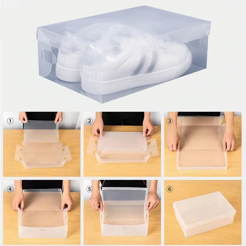 12 Transparent Thick Shoe Boxe - đánh giá và giá Shoe Box Display