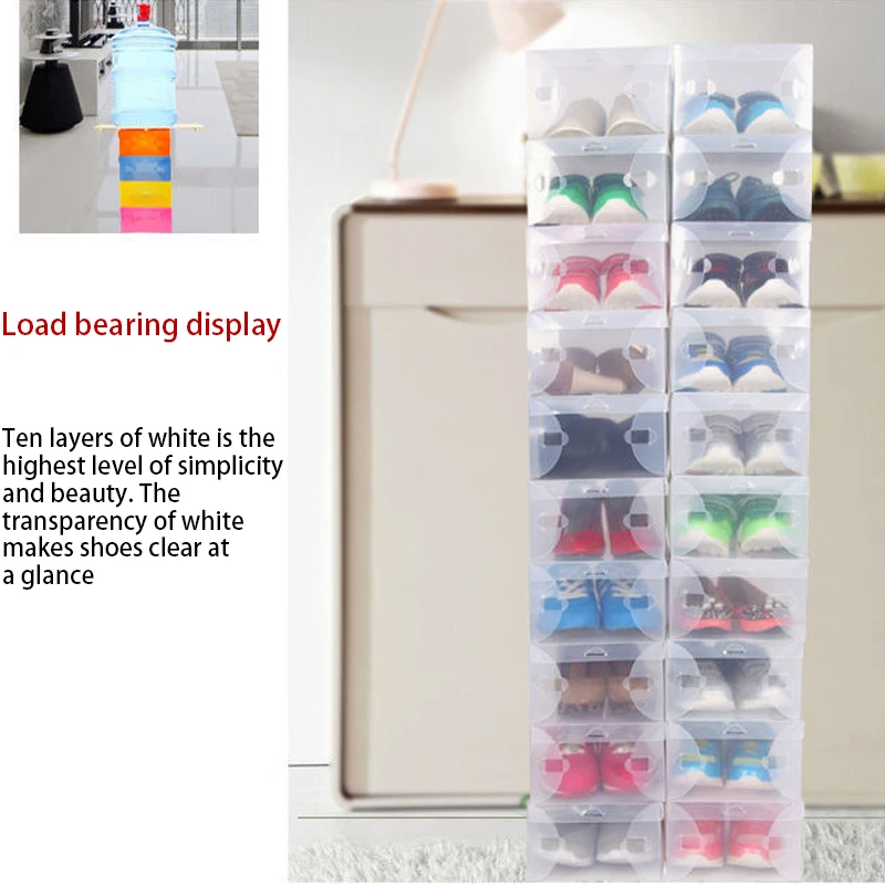 12 Piece Transparent Shoe Box  - đánh giá và giá Shoe Box Display