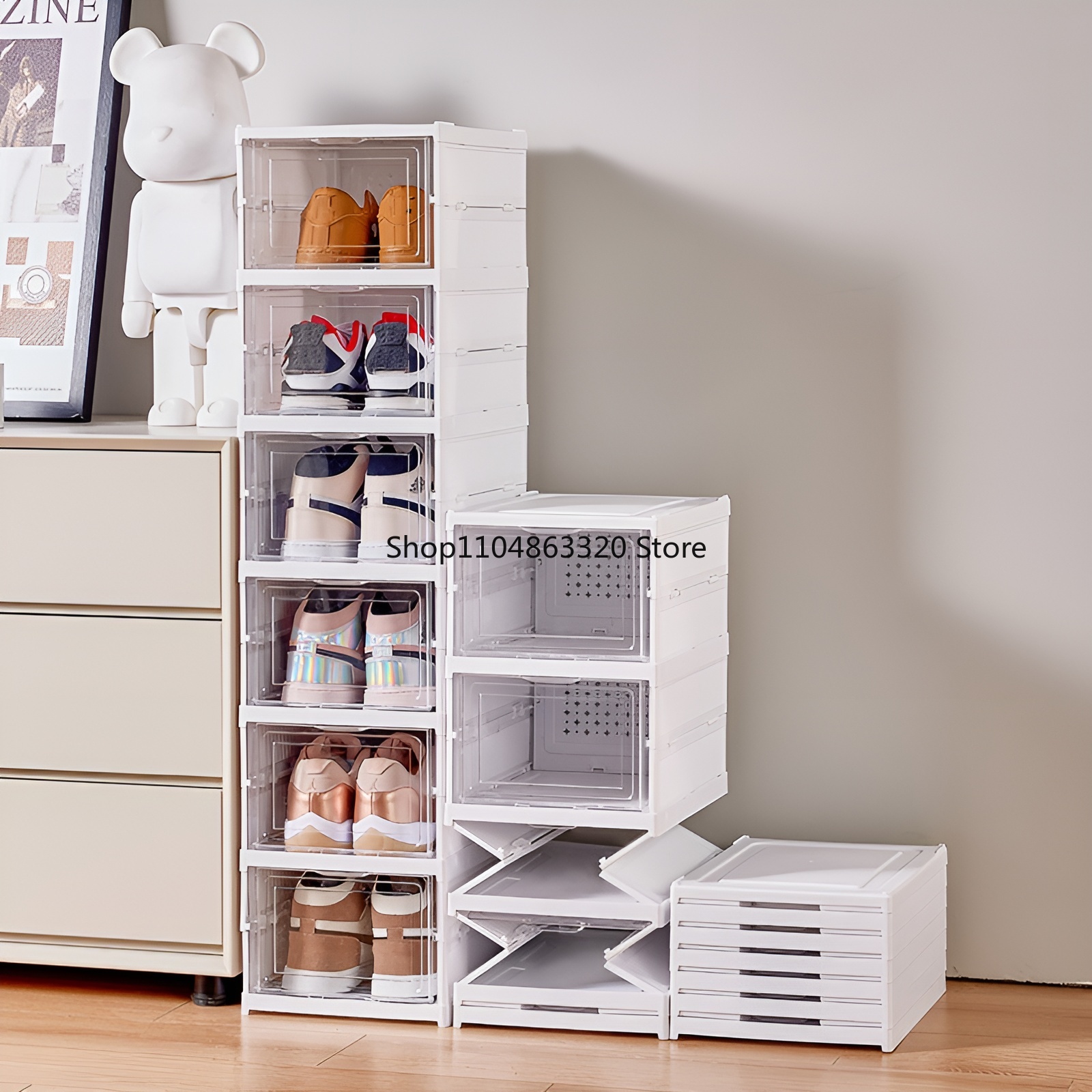 6 Layers Shoes Box Foldable Tr - đánh giá và giá Shoe Box Display