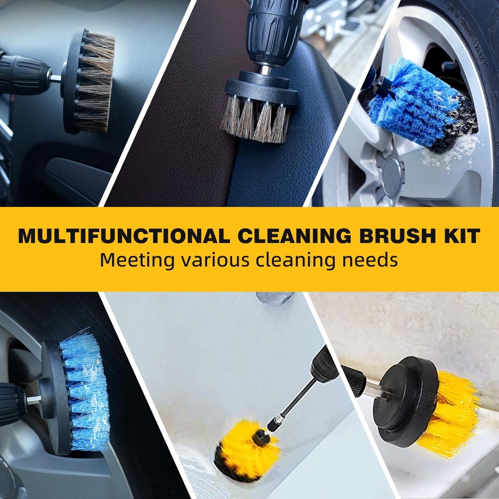9 Pcs Drill Brush Attachments  - đánh giá và giá Brush Bristle Set