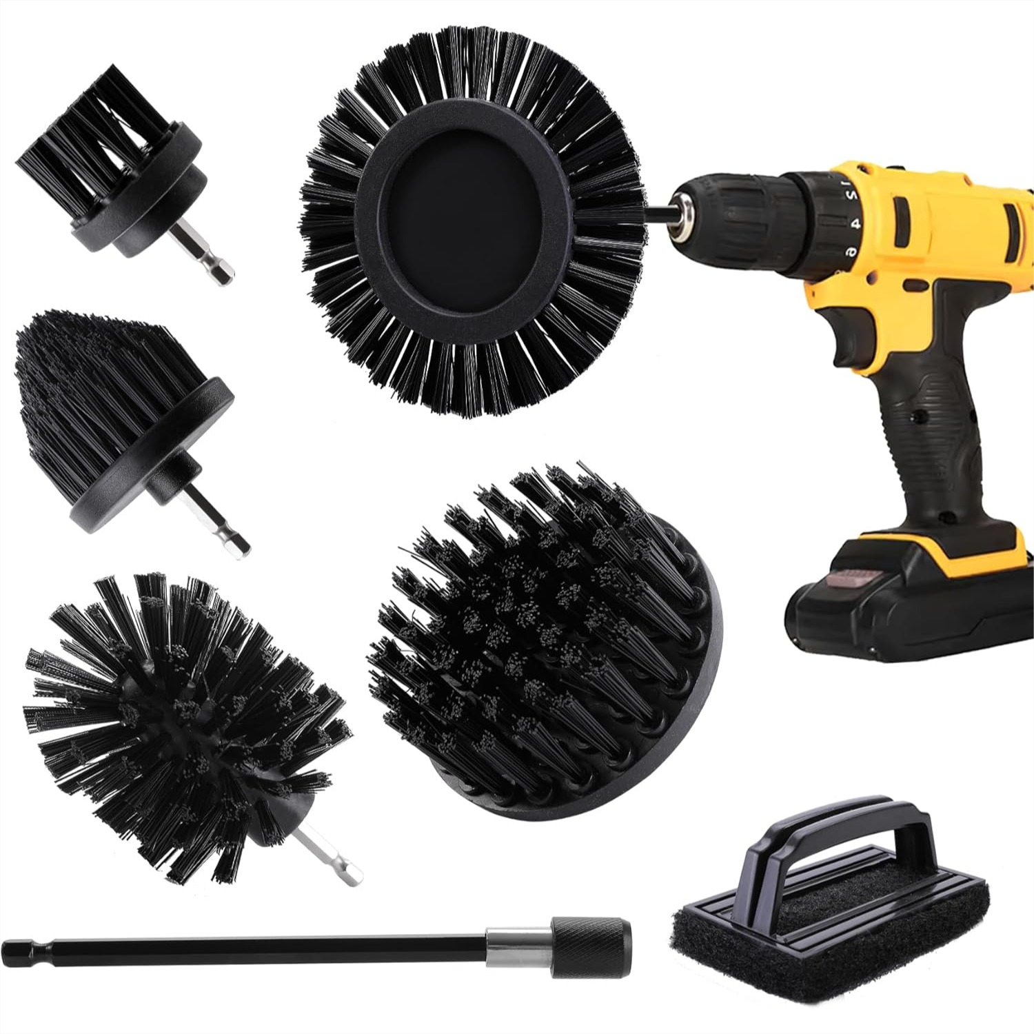 Drill Powered BBQ Grill Cleani - đánh giá và giá Brush Bristle Set