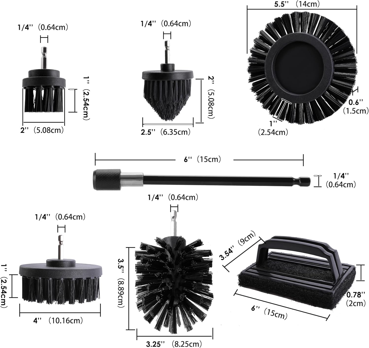 Drill Powered BBQ Grill Cleani - đánh giá và giá Brush Bristle Set