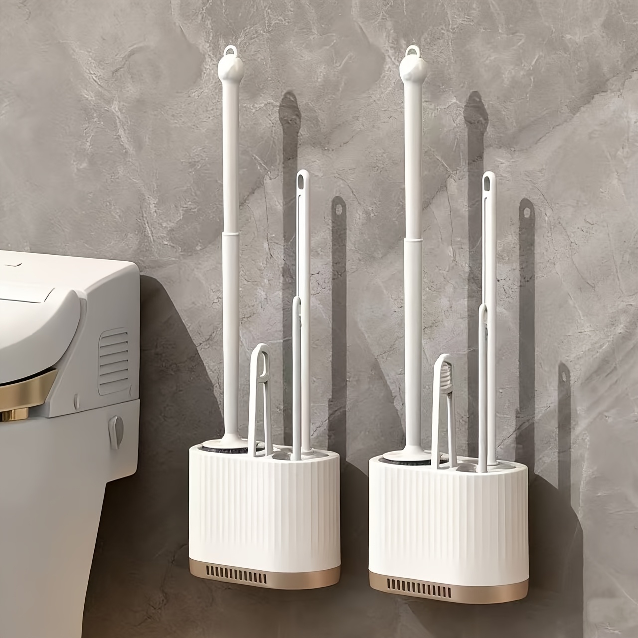 Set of 2 Toilet Brushes with H - đánh giá và giá Brush Bristle Set