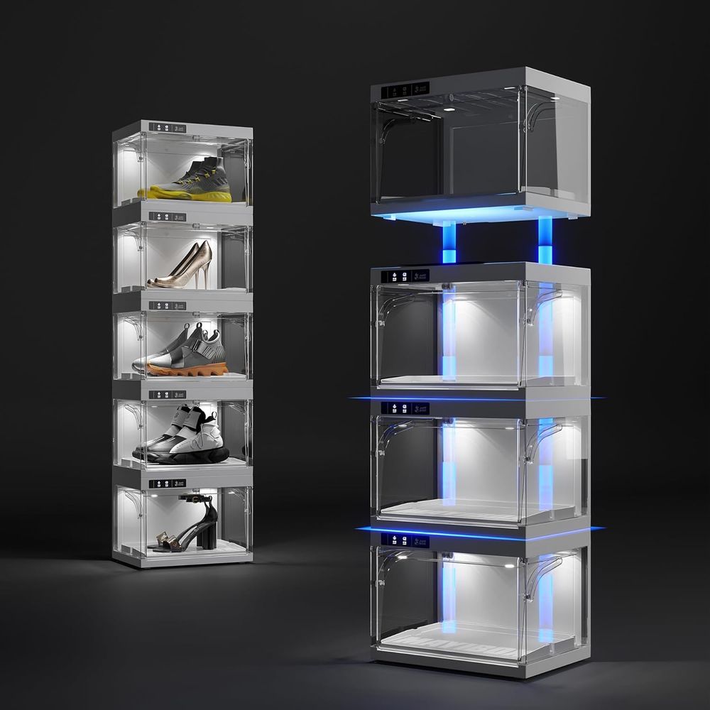 Smart LED Shoe Organizer, Clea - đánh giá và giá Shoe Box Display