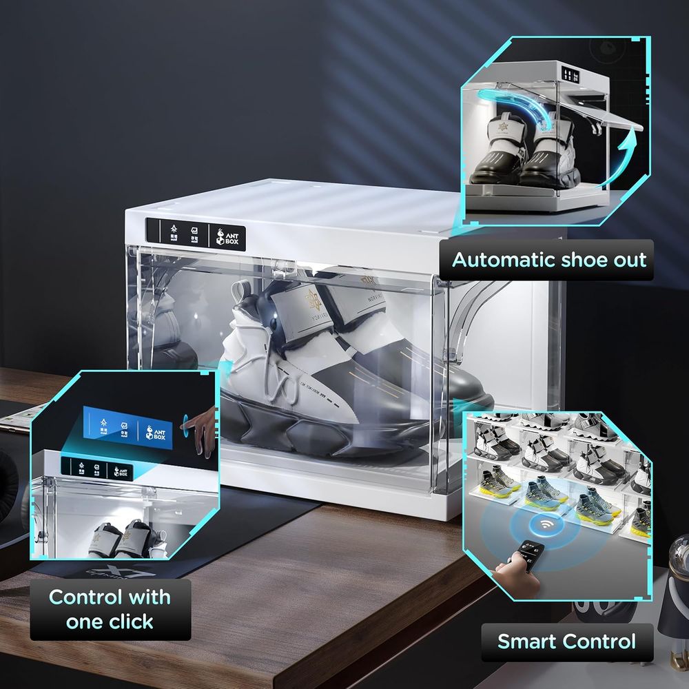 Smart LED Shoe Organizer, Clea - đánh giá và giá Shoe Box Display