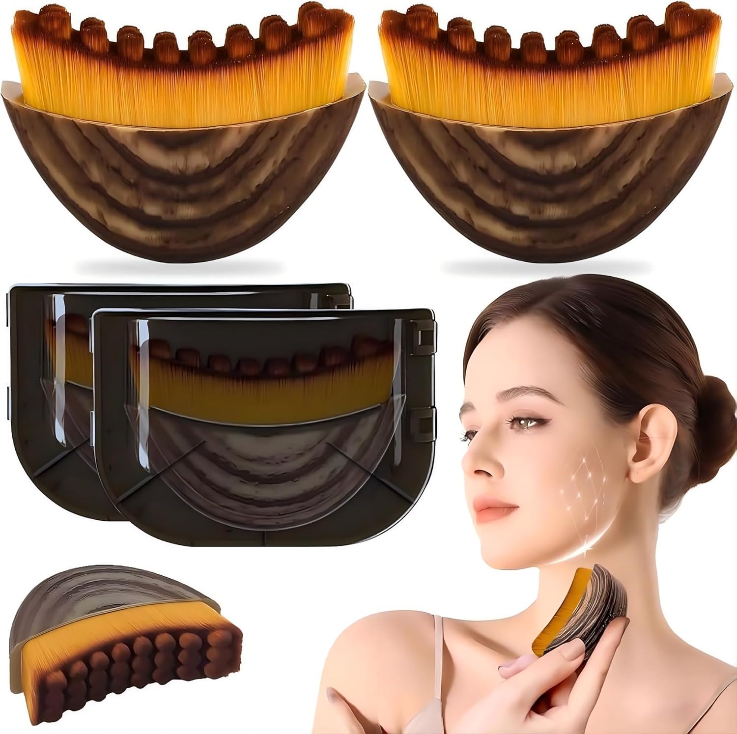 2 Pcs Lymphatic Drainage Brush - đánh giá và giá Brush Bristle Set