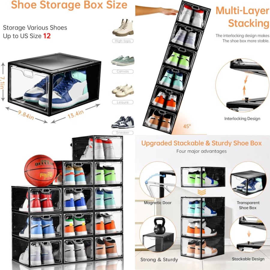 Pack Large Shoe Storage Box, S - đánh giá và giá Shoe Box Display