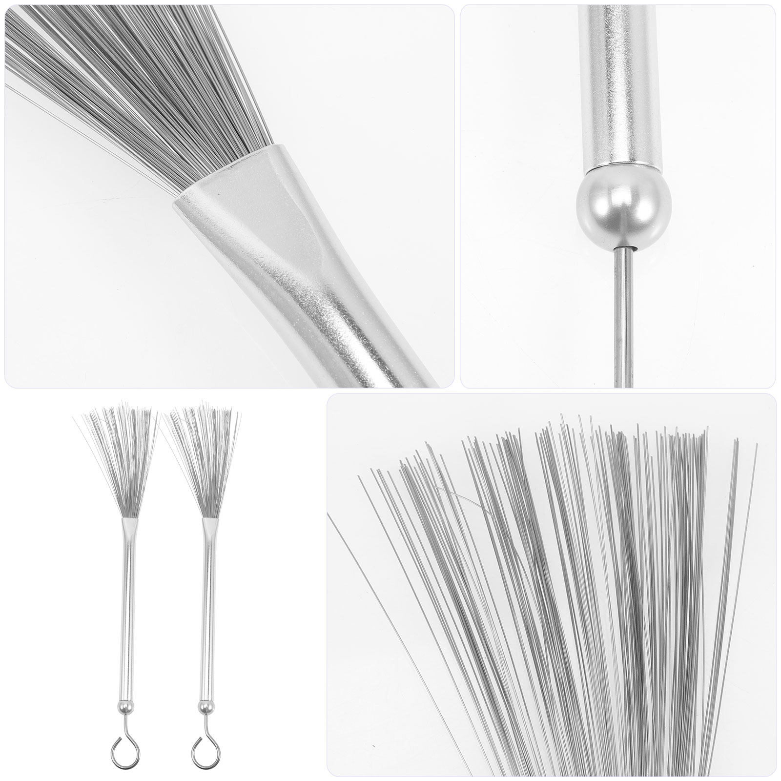 2Pcs Metal Drum Brush Steel Wi - đánh giá và giá Brush Bristle Set