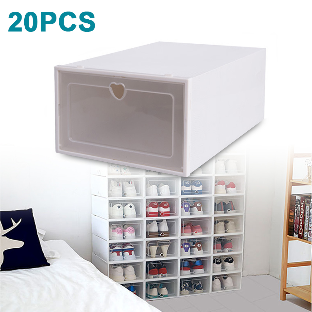 Plastic Fold Shoe Boxes Stacka - đánh giá và giá Shoe Box Display