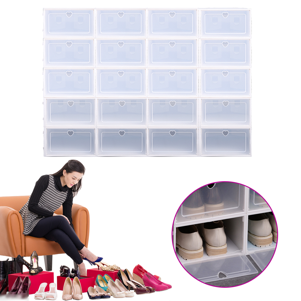 Plastic Fold Shoe Boxes Stacka - đánh giá và giá Shoe Box Display
