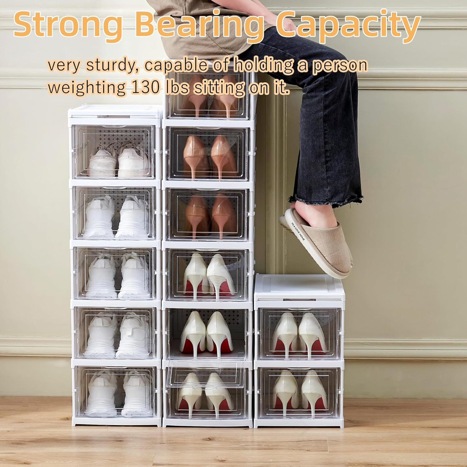 6-Tier Foldable Shoe Rack, Sho - đánh giá và giá Shoe Box Display